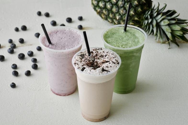 Three types of Kindlevan Cafe smoothies